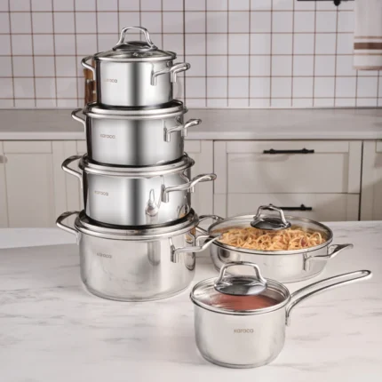 Karaca Olympia Induction Based 12 Piece Steel Cookware Set