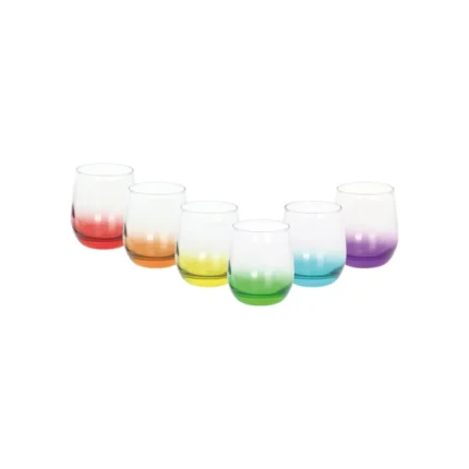 Karaca Colore 6-Piece Colorful Water Glass Set 340 Ml