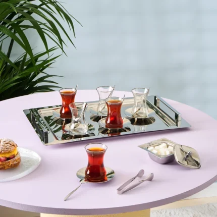 Karaca Jamie 40 Piece Tea Set Platinum
