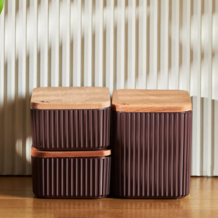 Karaca Massimo 3-Piece Storage Box Set Damson