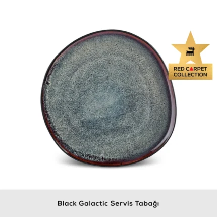 Karaca Red Carpet Collection Black Galactic Serving Plate 27 cm