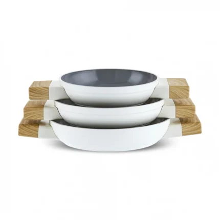 Karaca Swiss Crystal Creamy Wood 6 Piece Pan Set