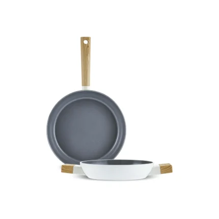 Karaca Swiss Crystal Creamy Wood Pan and Saucepan Set
